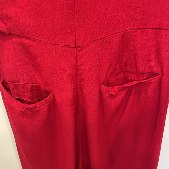 Maeve Grier Red Midi Wide Leg Jumpsuit - Picture 8 of 16
